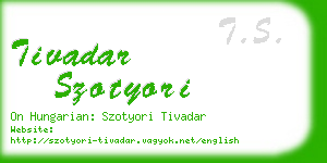 tivadar szotyori business card
